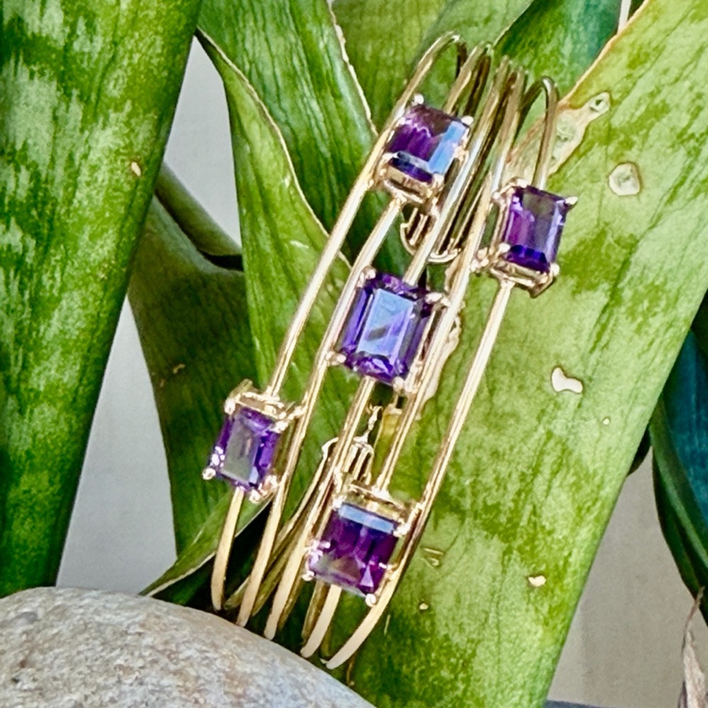 18k Gold and amethyst Bracelet
